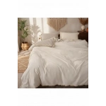 Ham Krem Çift Taraflı Tek Kişilik Nevresim Seti