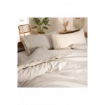 Ham Krem Çift Taraflı Tek Kişilik Nevresim Seti