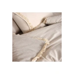 Ham Krem Çift Taraflı Tek Kişilik Nevresim Seti