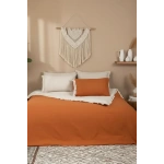 Tarçın Ham Keten Çift Taraflı Tek Kişilik Nevresim Takımı [160x220]