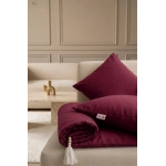 Luxury Keten Koltuk Pedi / Şiltesi [Kırlentli] - Bordo