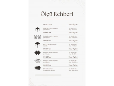 Bej Keten Masa Örtüsü - Doğal & Şık Masa Örtüsü Modeli 140x220 cm