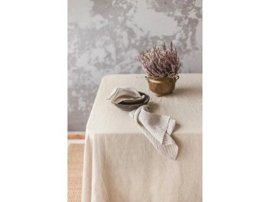 Organik Ham Keten Krem Masa Örtüsü
