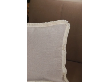 Bej Püsküllü Kırlent Kırlent Kılıfı 43 X 43