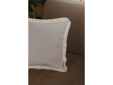 Bej Püsküllü Kırlent Kırlent Kılıfı 43 X 43