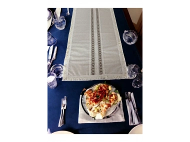 Püsküllü Ara Dantelli Runner (40 x 80) Tekli