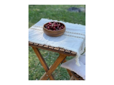 Püsküllü Ara Dantelli Runner (40 x 80) Tekli