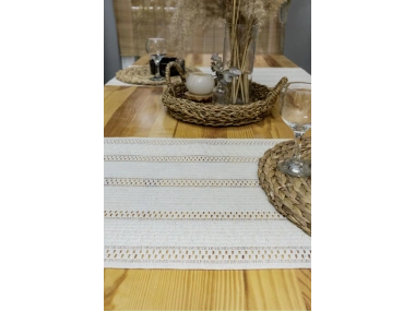 Ham Dantel Örme 2 Lİ Runner Masa Örtüsü 35 x 80