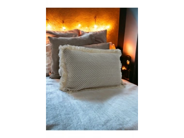 Bütün Dantelli Püsküllü Kırlent KırlentKılıfı