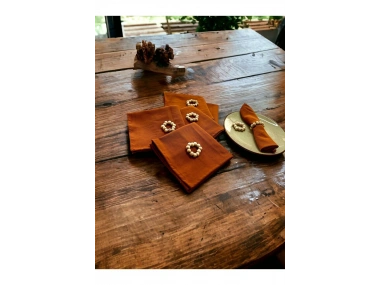 Tarçın Premium Peçete Takımı 6lı (TOKA HEDİYELİ) 40x40