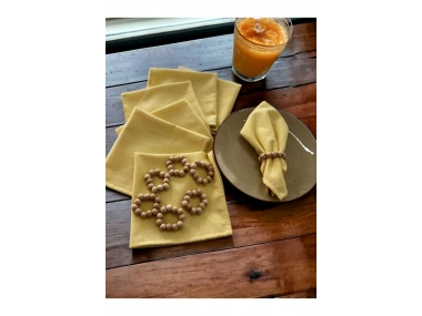 Sarı Premium 6lı (TOKA HEDİYELİ) Peçete Takımı 40x40