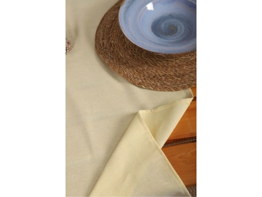Premium Keten Sarı Püsküllü Runner Masa Örtüsü(45 x 150)
