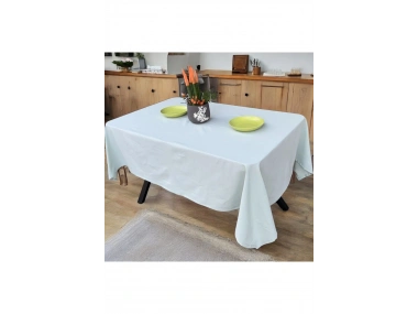 Premium Adaçayı Yeşili Keten (DÜZ) Masa Örtüsü