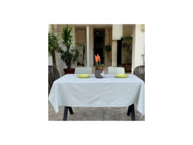 Premium Adaçayı Yeşili Keten (DÜZ) Masa Örtüsü