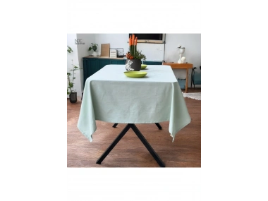 Premium Adaçayı Yeşili Keten (DÜZ) Masa Örtüsü