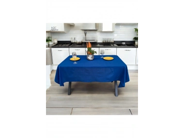 Premium Keten Lacivert (DÜZ) Masa Örtüsü
