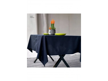 Premium Keten Siyah (DÜZ) Masa Örtüsü