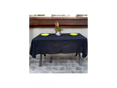 Premium Keten Siyah (DÜZ) Masa Örtüsü