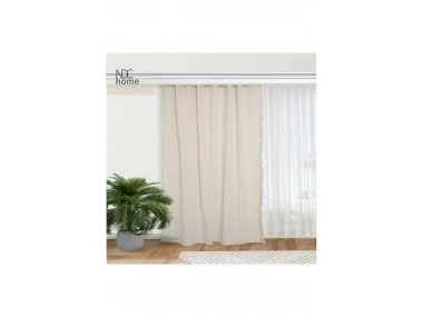 %100 Pamuklu Ham Buldan Keten Fon Perde (DÜZ)