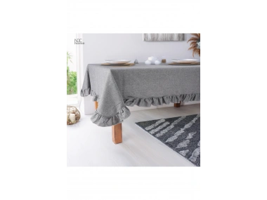 Gri Antrasit Keten FIRFIRLI Masa Örtüsü