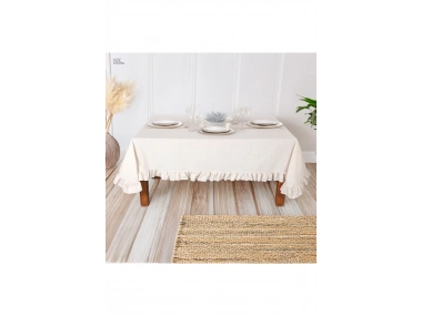 Ham Keten FIRFIRLI Masa Örtüsü