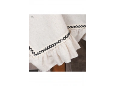 Ham Keten Özel Seri FIRFIRLI Masa Örtüsü