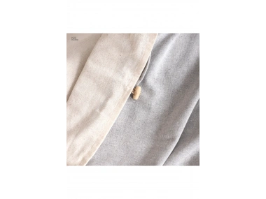 Gri Krem Çift Taraflı Çift Kişilik Nevresim Seti