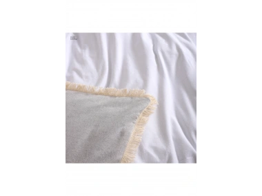 Gri Beyaz Çift Taraflı Çift Kişilik Nevresim Seti