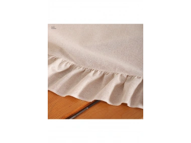 Keten Krem Fırfırlı Runner Masa Örtüsü
