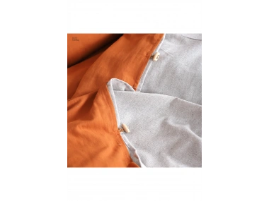 Gri Tarçın Çift Taraflı Battal Boy Nevresim Seti