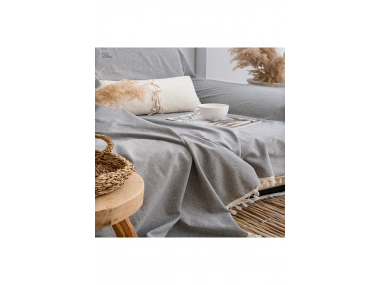 Gri Antrasit Keten Koltuk Örtüsü[170 x 220]