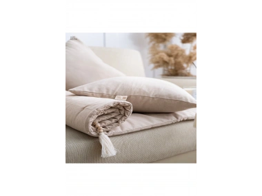 Bej Keten Evcil Hayvan Dostu Keten Koltuk Pedi /Şiltesi (80x180)