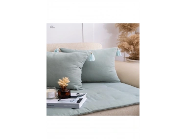 Sarı Piremium Keten Evcil Hayvan Dostu Keten Koltuk Pedi / Şilte [Kırlentli]