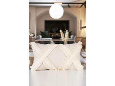 Özel Tasarım Kokoş Tekli Keten Kırlent Kırlent Kılıfı( 35*55)