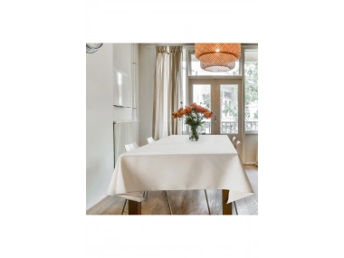 Organik Ham Keten Krem Masa Örtüsü