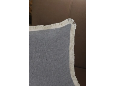 Gri Püsküllü Kırlent Kırlent Kılıfı 43 X 43