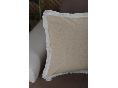 Sarı Püsküllü Kırlent Kırlent Kılıfı 43 X 43