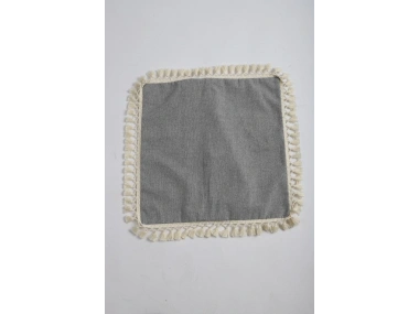 Gri Antrasit Ponponlu Kırlent43 X 43