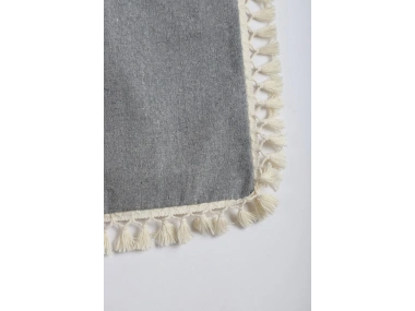 Gri Antrasit Ponponlu Kırlent43 X 43