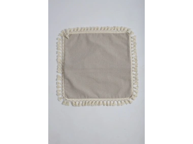 Bej Ponponlu Kırlent Kırlent Kılıfı