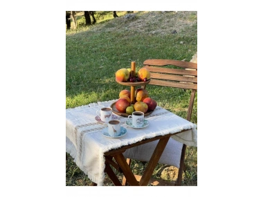 Püsküllü Ara Dantelli Runner (40 x 80) Tekli