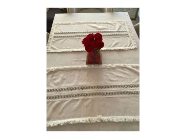 Ham Keten Krem 2li Vintage Runner (40 x 80)