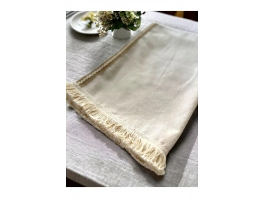 Özel Tasarım Jütlü Püsküllü Runner Masa Örtüsü [45x150]