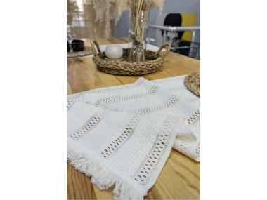 Ham Dantel Örme 2 Lİ Runner Masa Örtüsü 35 x 80
