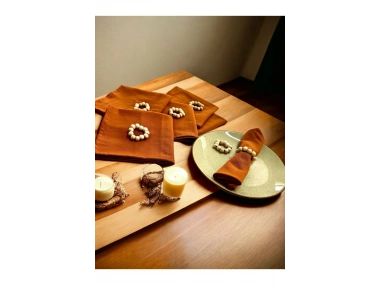 Tarçın Premium Peçete Takımı 6lı (TOKA HEDİYELİ) 40x40