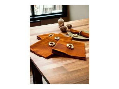 Tarçın Premium Peçete Takımı 6lı (TOKA HEDİYELİ) 40x40