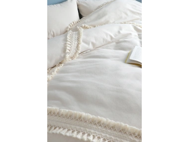 BATTAL Boy  Ham Keten Baklava Nevresim Takımı