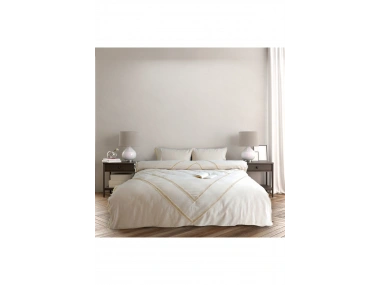 BATTAL Boy Ham Keten Jüt Dantelli Nevresim Seti