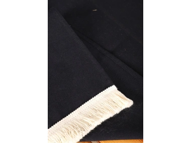 Premium Keten Siyah Püsküllü Runner Masa Örtüsü(45 x 150)