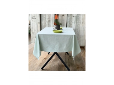 Premium Adaçayı Yeşili Keten (DÜZ) Masa Örtüsü